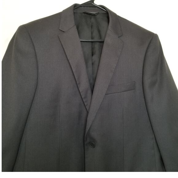 Angelo Rossi Black Hand Tailored Micro Tech Blazer Sport Coat Jacket Size 40 R - Picture 2 of 14